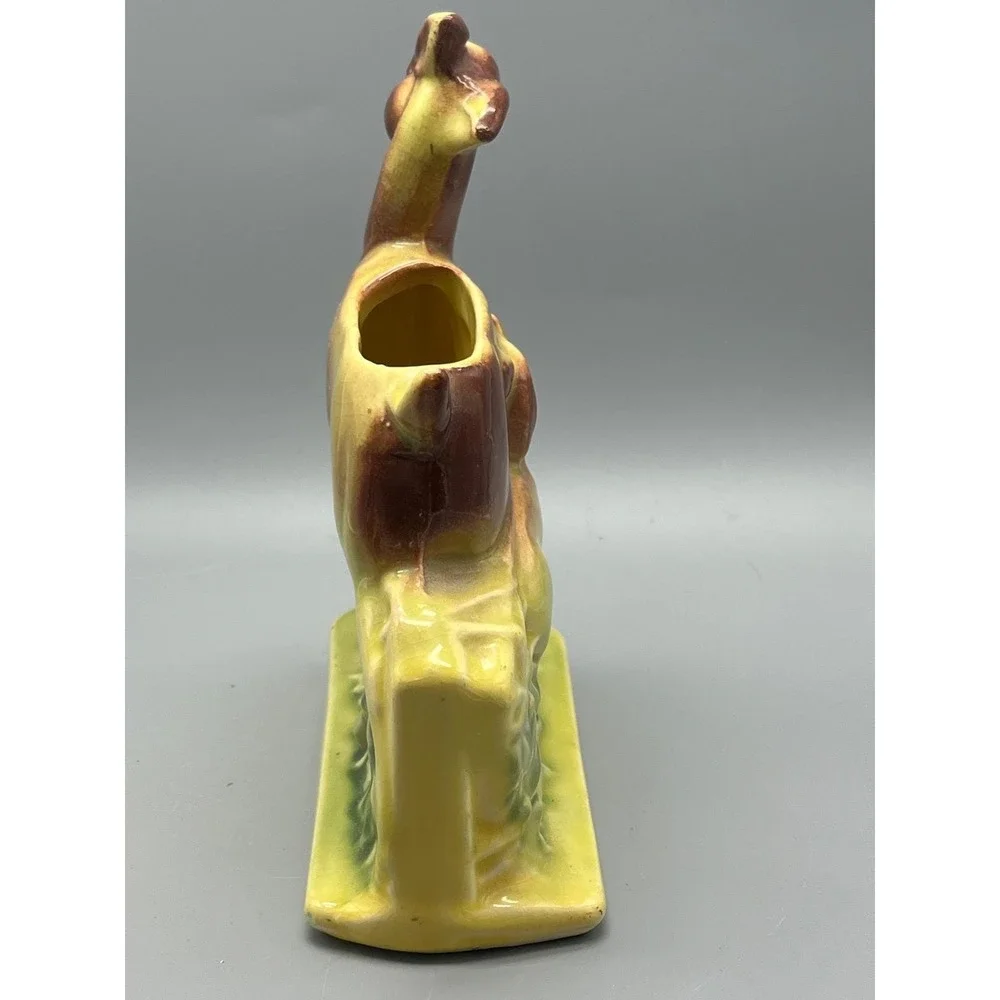 Vintage McCoy ? Pottery Deer Fawn Ceramic Planter Figurine Brown Art Pottery USA